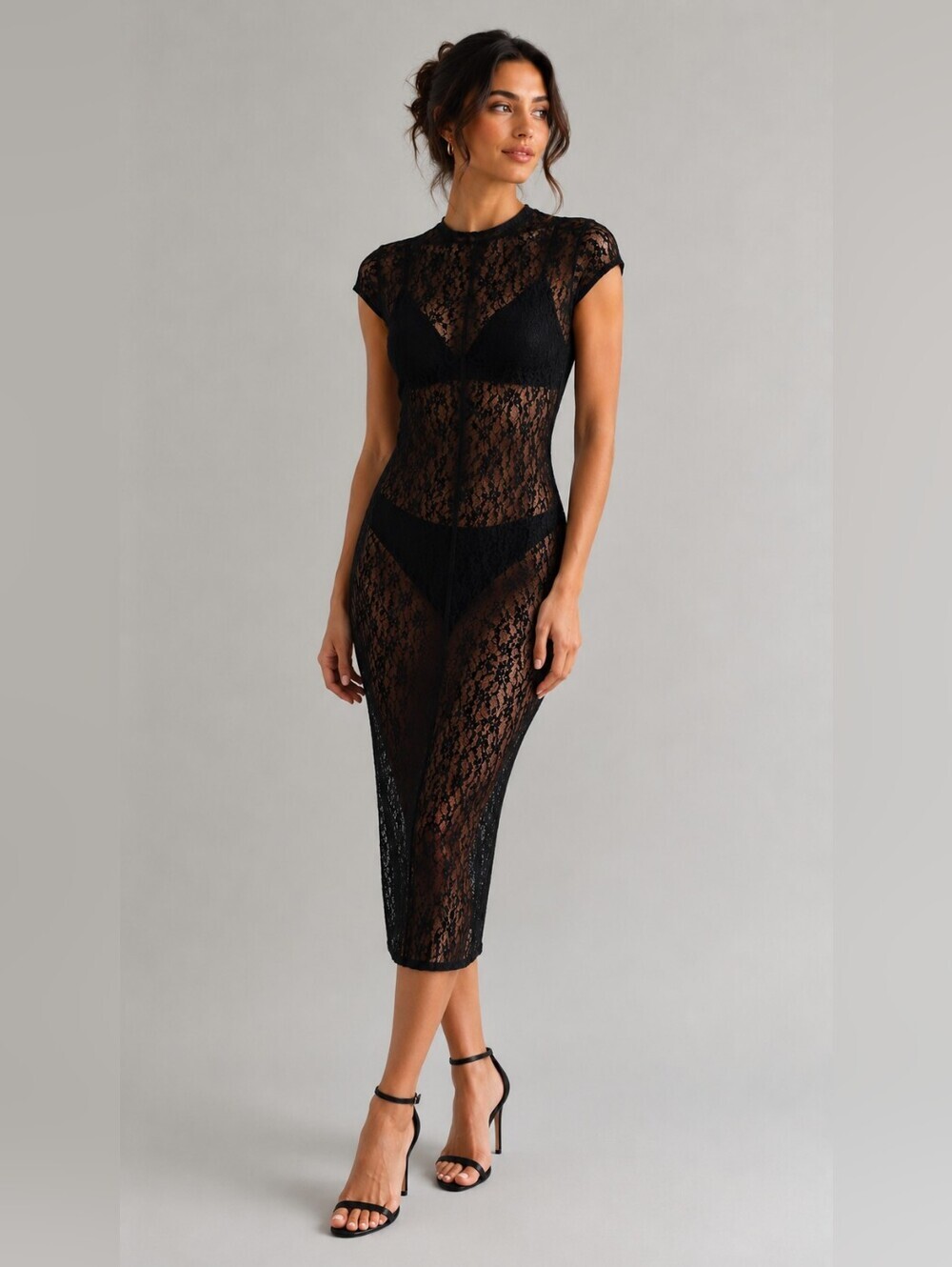 Reformation Declan Knit Dress Floral Lace Size XS